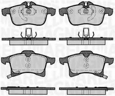 MAGNETI MARELLI 363916060364 -  Комплект тормозных колодок, дисковый тормоз